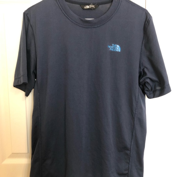 NORTHFACE FLASHDRY Mens navy blue short sleeve athletic top size small